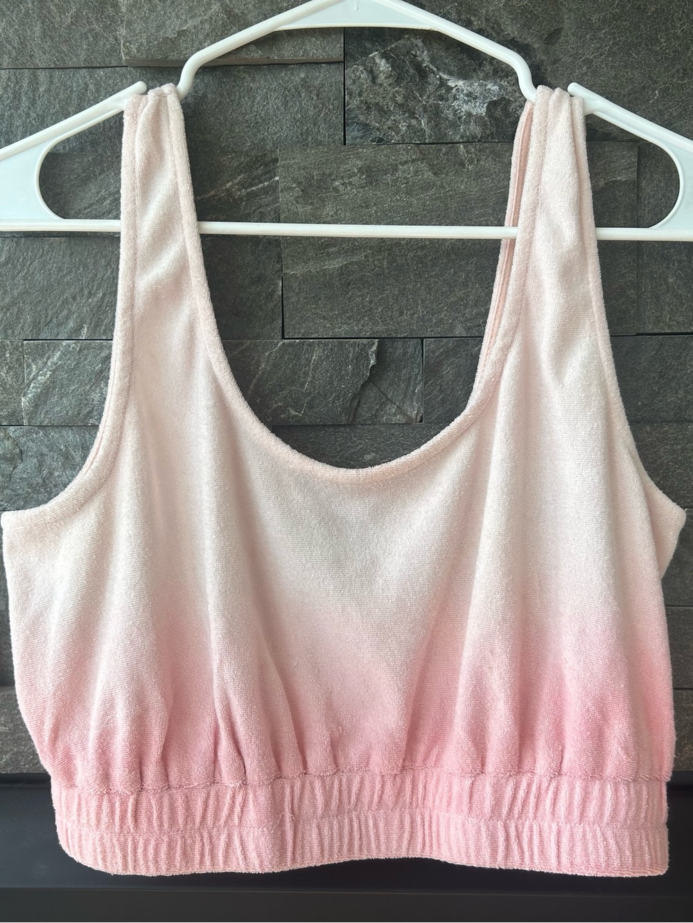 Anthropologie Pink Ombre Terry Tank Top